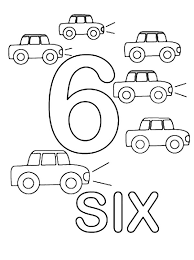 Master the art of the coloring and maybe someday you could work for a cartoon artist like a comic book creator. Learn Number 6 With Six Cars Coloring Page Bulk Color