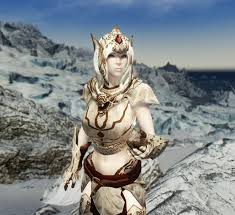 Snow Elf Follower Mirielle Cbbe Unp Unpb 7base At Skyrim Nexus Mods And Community Snow Elf Skyrim Skyrim Elf