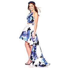 Juniors Speechless 2pc Floral Print Hi Lo Hem Sateen Gown Boscov S Gowns High Low Dress Floral Prints