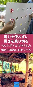 彼らはペットボトルをダンボール紙にねじ込んで窓から下げる 今や空気の入り方が違う エアコン エコ 自作 ペットボトル リサイクル 電力 夏 手作り アイディア バングラデッシュ diy ちえとく ダンボール紙 ペットボトル 生活の裏技