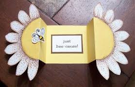Leave the top of the plate just overhanging the spine, and that will keep the back and front joined, otherwise your card will be two separate rounds. Crafty Bee Stuff Sunflower Cards Cards Handmade Shaped Cards