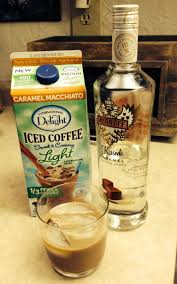 You can get creative and mix this up with cinnamon vodka for apple pie like taste! Caramel Vodka Iced Coffee Added A Dash Of Vanilla Almond Milk To Lighten It Up Tastes Like Bailey S Caramel Drinks Smirnoff Recipes Caramel Vodka