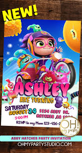 Abby Hatcher Birthday Party Invitation Party Invitations Invitations Birthday Party Invitations
