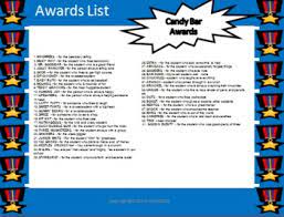 Common Core Activity Candy Bar Awards Ceremony Ppt Tpt