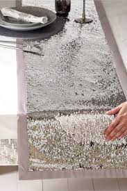 Next Silver Sequin Table Runner Silver Sequin Table Runner Sequin Table Dinner Table Setting