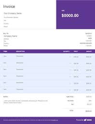 Self Employed Invoice Template Best Free And Simple Templates