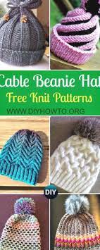 Knit Cable Beanie Hat Free Patterns Knit Winter Hat Knit Horse Shoe Stitch Hat Knit Thi Knitting Patterns Free Hats Knitted Hats Kids Cable Knit Hat Pattern