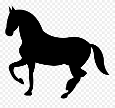 Download Dancing Black Horse Shape Of Svg Png Horse Logo Vector Png Clipart 344405 Pinclipart