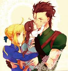 Omgosh They Have A Family This Is I Repeat For The Hundered Time Perfect Couple Fate Stay Night Anime Fate Anime Series Gilgamesh Fate