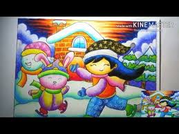 Berikut ini cara menggambar pemandangan alam pedesaan dan gunung Mewarnai Gambar Pemandangan Dengan Crayon