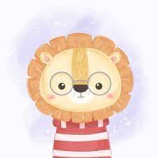 Cute Watercolor Lion Illustration Lion King Clipart Adorable Animal Png And Vector With Transparent Background For Free Download Lion Illustration Watercolor Lion Cute Animal Illustration