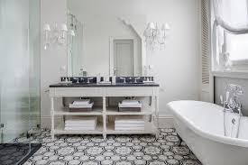 Bathroom Moroccan Tiles Black And White Moroccan Theme Bathroom With Gray Tiles Moroccan Tile Bathroom Bathroom Design Bathroom Design Trends