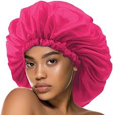 Amazon.com: DONNA Gorras de tratamiento de ricino de argán y negro, gorro  de satén para dormir, accesorios para el cabello, gorras de ducha para  mujeres, reutilizables, grandes, color rosa : Belleza y