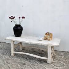 Boasts durable wood and metal craftsmanship, and is a sleek addition to any room of your home. Large Antique Elm White Coffee Table Home Barn Vintage