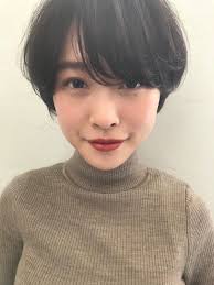 黒髪マッシュショート un ami kichijoji 岸 直美のヘアカタログ lala ララ マッシュショート 面長 髪型 ヘアスタイル