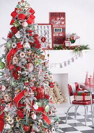 Santa S Diner Christmas Tree By Raz Imports Pre Decorated Christmas Tree Christmas Tree Themes Christmas Tree Inspiration