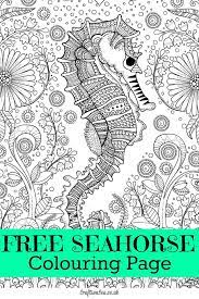 Here you can find a large collection of coloring pages with images of the most popular. Free Seahorse Colouring Page For Adults Crafts On Sea