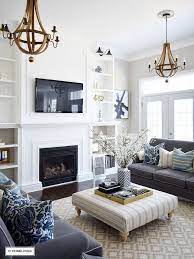 Interior Design Ideas For The Living Room White Blue Grey Livingroomdesignsmodern Living Room White Family Living Rooms Living Room Inspiration