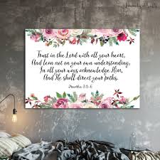 Trust In The Lord With All Your Heart Proverbs 3 5 Bible Verse Prints Scripture Prints Watercolor Print Landscape In 2020 Bible Verse Prints Scripture Print Bible Verse Art Printable