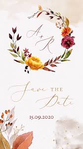 Fall Wedding Invitation Video Video Video Wedding Invitations Boho Electronic Wedding Invitations Wedding Saving