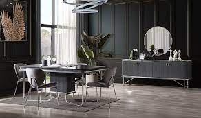 palma antrasit yemek odasi mobilya furniture ev dekorasyonu