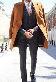 Men's slim fit suit separate (blazer, pant, and vest). Gentwith Gerry Camel Slim Fit Wool Coat Gent With