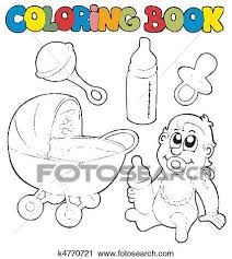 Ausmalbilder Baby Sammlung Clipart K4770721 Fotosearch