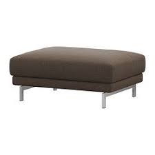 Ikea Nockeby Ottoman Teno Brown Chrome Plated You Get Extra Soft Comfort And Support Because The Thick Cushion Has A Core O Ikea Ottoman Ikea Sofa Ikea