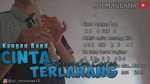 Cinta Terlarang Kangen Band Versi Recorder Cover Not Angka Youtube