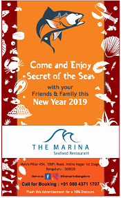 The Marina Seafood Restaurant New Year 2019 Ad Times Of India Bangalore Check Out More Hotels Restaurants Adve Seafood Restaurant Restaurant Ad Restaurant