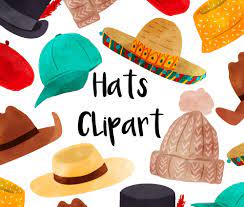 Hat Watercolor Clipart Baseball Hat Clip Art Cowboy Hat Etsy In 2021 Clip Art Hat Clips Watercolor Clipart