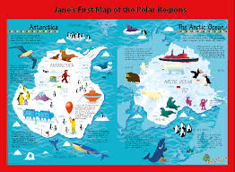 Pacific ocean, atlantic ocean, arctic ocean, indian ocean and the southern ocean. Personalised Children S Picture Map Of The Polar Regions 26 99 Cosmographics Ltd