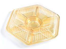 Golden plastic boxes with transparent lid divided 7 / 50 tablets - متجر  تهامة الحلول