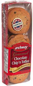 Which kind of chocolate chip cookies are you looking for? Archway Gourmet Chocolate Chip N Toffee Cookies 12 Ea Nutrition Information Innit