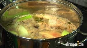 A supply accumulated for future use; How To Make Chicken Stock Youtube