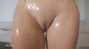 Completely Covered in Nude Nylon Wet and shiny shower tease