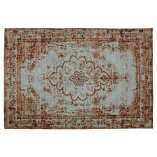 vloerkleed mystuc vloerkleed bruin met oosters dessin slijtvast ademend en makkelijk in onderhoud voorzien van vloerkleed vloerkleed mint vloerkleed bruin