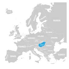 1 mapa político de europa. Hungary Marked By Blue In Grey Political Map Of Europe Vector Illustration Stock Vector Illustration Of Geography Cartography 104246474