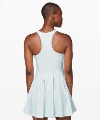 Lululemon tennis & dresses serene stride dress ($118) in black & white. Lululemon Court Crush Tennis Dress Almost Blue Lulu Fanatics