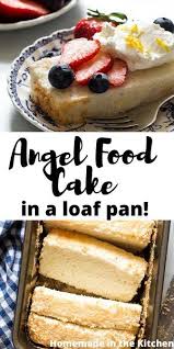 Angel Food Cake In A Loaf Pan In 2020 Angel Food Cake Desserts Angel Food Angle Food Cake Recipes