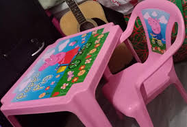 Cartoon chairs and tables for children. Peppa Pig Table And Chair Set Babies Kids Baby Nursery Kids Furniture Kids Tables Chairs On Carousell