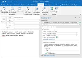 Outlook 2019 Traduction Dans Outlook Mediaforma