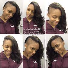 So Cute Sassy Traditional Sew In Hair Weave On Client With Shaved Sides Her Results Were Fl Shaved Side Hairstyles Shaved Hair Designs Weave Hairstyles