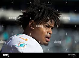 Miami Dolphins cornerback (28) Bobby McCain reacts