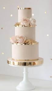 Blush Pink And Gold Wedding Cake Ideas Romantic Wedding Cake Simple Wedding Cake Pink And Gold Wedding