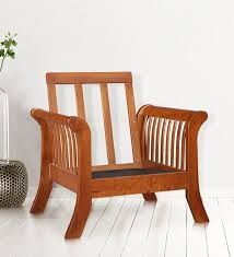 Tangkula outdoor wood furniture set, acacia wood frame loveseat sofa, 2 single chairs and coffee table, 4 pieces conversation set with cushions, garden balcony poolside outdoor living set (1, grey): Buy Single Seater Sofa Without Cushion Online Teaklab