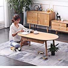 A beautiful coffee table with two drawers. Nordic White Oak Double Drawer Coffee Table Living Room Oval Solid Wood Coffee Table Hotel Cafe Casual Simple Coffee Table China Hotel Table Casual Simple Coffee Table Made In China Com