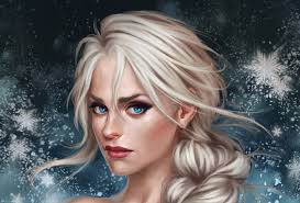 Elsa, frumusete, luminos, winter, iarna, girl, disney fanart, snow queen,  face, HD wallpaper