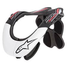 alpinestars neck brace bns pro black white red