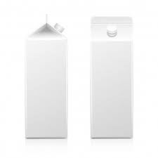 Download Milk Juice Carton Packaging Package Box White Blank Isolated Juice Carton Box Packaging Milk Packaging